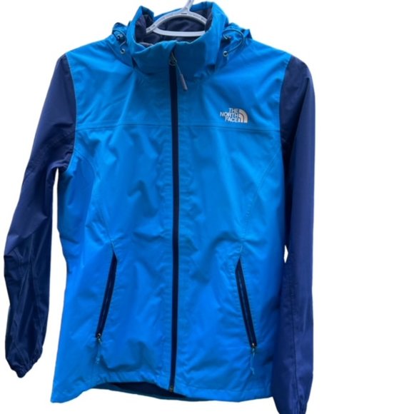 Women's The North Face Dryvent Resolve 2 Rain Jacket Dryvent Blue + Navy SMALL - Picture 1 of 12
